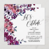 Feiern wir den Blüh von fett formatierten Blume Einladung (Vorne/Hinten)