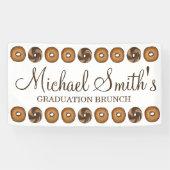 Feiern wir den Brunch der Bagel Graduation Party Banner (Horizontal)