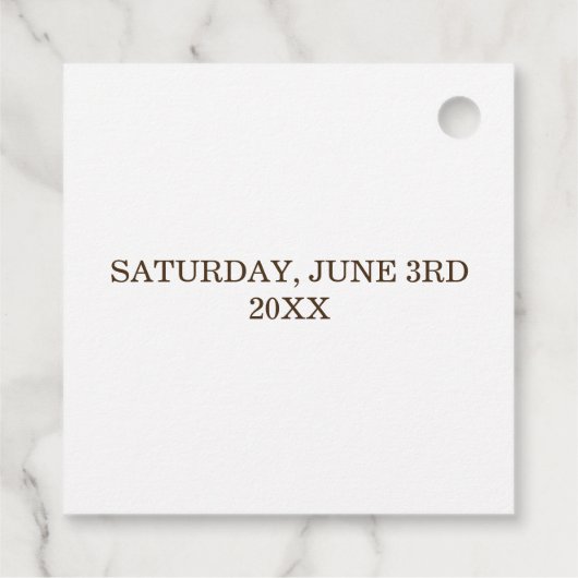 Feiern wir den Brunch der Bagel Graduation Party Geschenkanhänger (Rückseite)