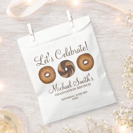 Feiern wir den Brunch der Bagel Graduation Party Geschenktütchen (Ausgeschnitten)