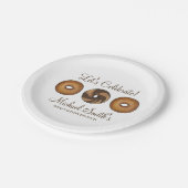 Feiern wir den Brunch der Bagel Graduation Party Pappteller (Schrägansicht)