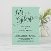 Feiern wir den eleganten, hellgrünen Empfang - nur Einladung (Stehend Vorderseite)