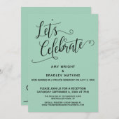 Feiern wir den eleganten, hellgrünen Empfang - nur Einladung (Vorne/Hinten)