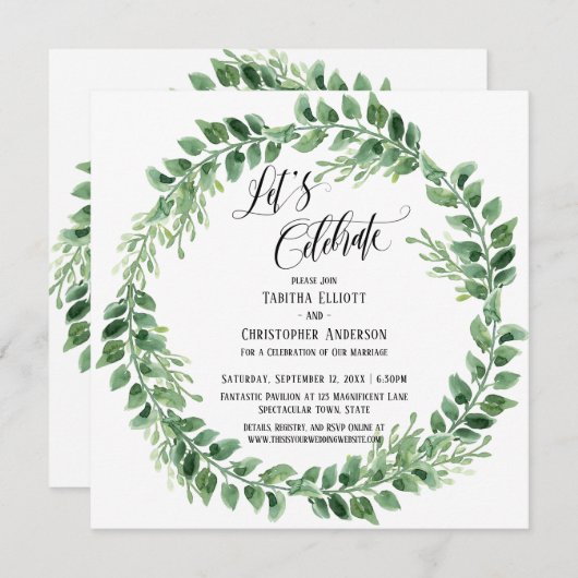 Feiern wir den Empfang des grünen Kranzes - nur fü Einladung (Vorne/Hinten)