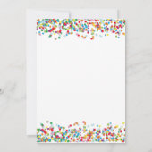 Feiern wir den Geburtstag des Confetti-Party Einladung (Rückseite)