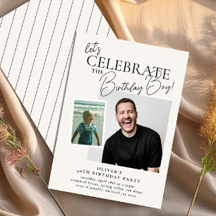 Feiern wir den Geburtstag von "Vor & Jetzt Erwachs Einladung