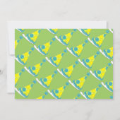 Feiern wir den grünen Polka-Dot-Party zum Geburtst Einladung (Rückseite)