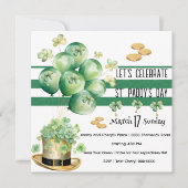 Feiern wir den St. Paddy's Day Einladung (Vorderseite)