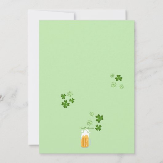 Feiern wir den St. Patrick's Day Einladung (Rückseite)