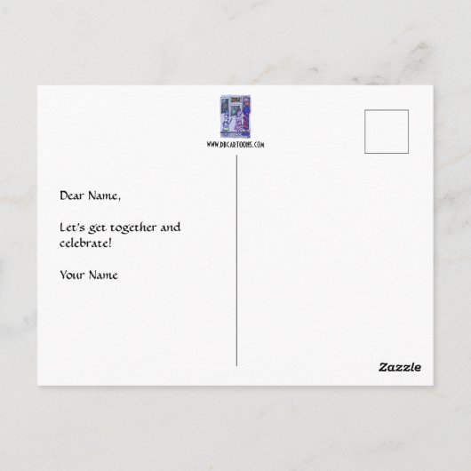 Feiern wir den Unabhängigkeitstag der Postkarte (Rückseite)