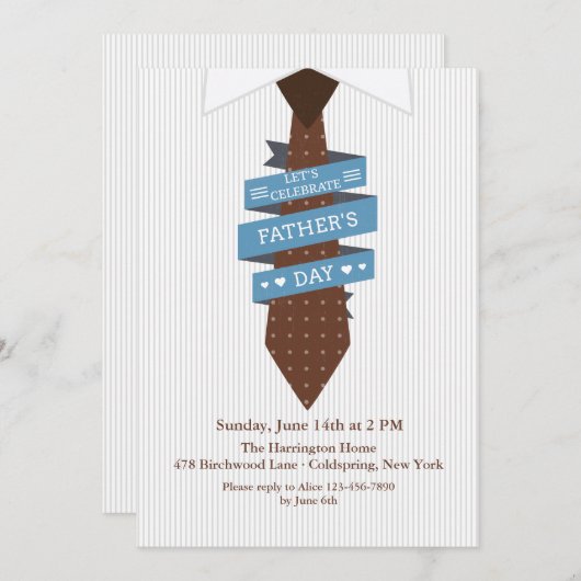 Feiern wir den Vatertag Einladung (Vorne/Hinten)