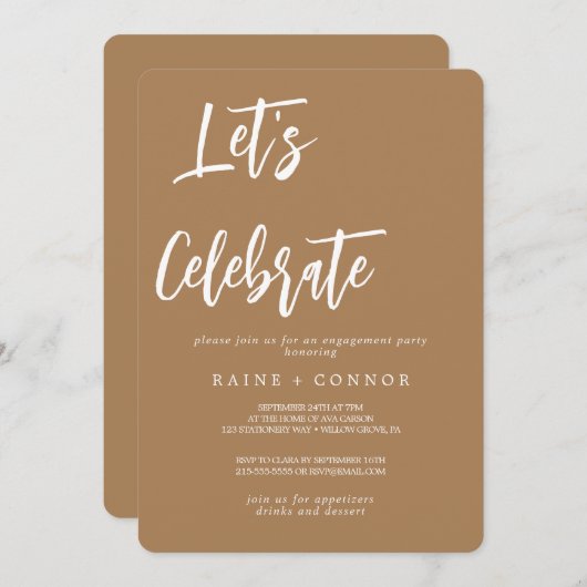 Feiern wir die bearbeitbare Vorlage für Party Einl (Vorne/Hinten)