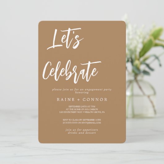 Feiern wir die bearbeitbare Vorlage für Party Einl (Stehend Vorderseite)