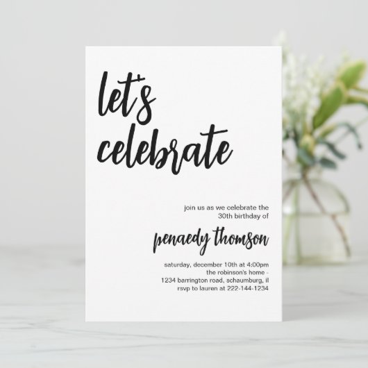 Feiern wir die bearbeitbare Vorlage für Party Einl (Stehend Vorderseite)