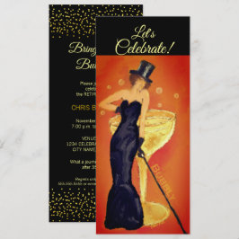 Feiern wir die bemalte Champagner Lady Invitation Einladung