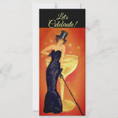 Feiern wir die bemalte Champagner Lady Invitation Einladung (Vorderseite)