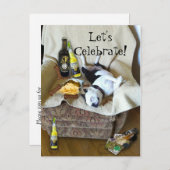 Feiern wir die Boston Terrier Party Einladung (Vorne/Hinten)