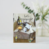 Feiern wir die Boston Terrier Party Einladung (Stehend Vorderseite)