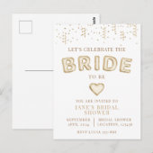 Feiern wir die Braut, um Goldballons zu werden Postkarte (Vorne/Hinten)