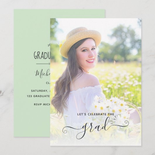 Feiern wir die Einladung der Graduate Fotos (Vorne/Hinten)