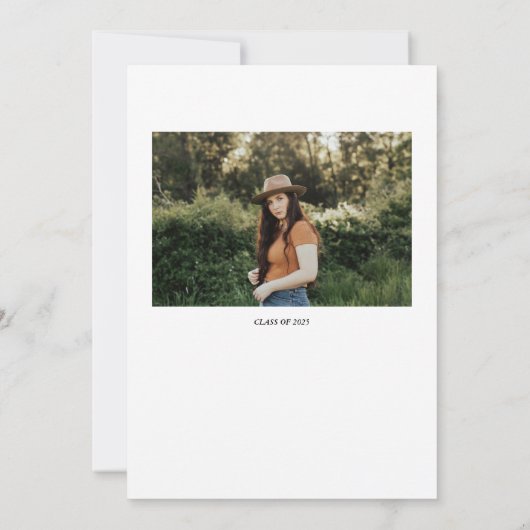 Feiern wir die Einladung zu einer einfachen Gradui (Rückseite)