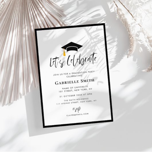 Feiern wir die Einladung zur Abschlussfeier