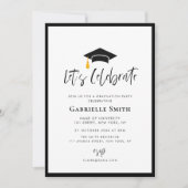 Feiern wir die Einladung zur Abschlussfeier (Vorderseite)