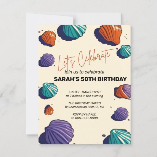 Feiern wir die Einladungs-Vorlage, bearbeitbare Üb Einladung (Vorderseite)