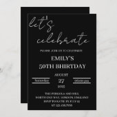 Feiern wir die Einladungs-Vorlage, bearbeitbare Üb Einladung (Vorne/Hinten)