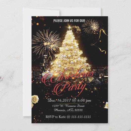 Feiern wir die Feiertage Einladung (Vorderseite)