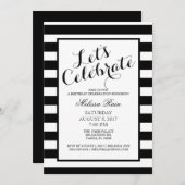 Feiern wir die Geburtstagseinladung Einladung (Vorne/Hinten)