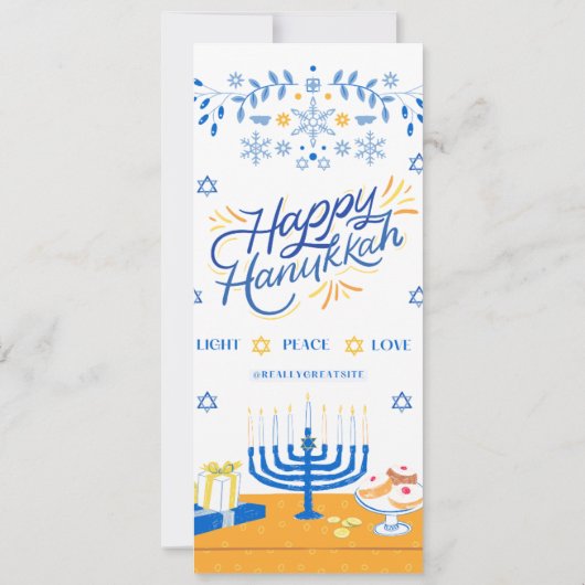 Feiern wir die Hanukkah-Karte (Rückseite)