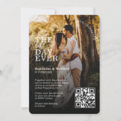 Feiern wir die Hochzeit des QR-Codes zum besten Ta Einladung (Vorderseite)