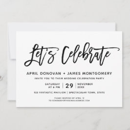 Feiern wir die Hochzeit mit Brush Typografy Einladung