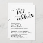 Feiern wir die Kalligrafie nach der Hochzeit Einladung (Vorne/Hinten)