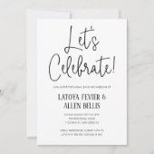 Feiern wir die Lässige Hochzeit im Hinterhof Einladung (Vorderseite)