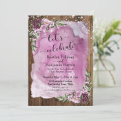 Feiern wir die rustikalen Aquarelllichter Einladung (Stehend Vorderseite)