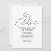 Feiern wir die schlichte Chic-Engagement-Partei Einladung (Vorderseite)