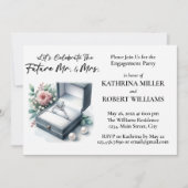 Feiern wir die Zukunft Mr. & Mrs., Verlobung Einladung (Vorderseite)