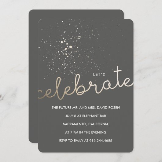 Feiern wir! einladung (Vorne/Hinten)