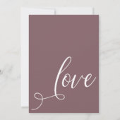 Feiern wir Elegant Dark Mauve Empfang-Only Einladung (Rückseite)