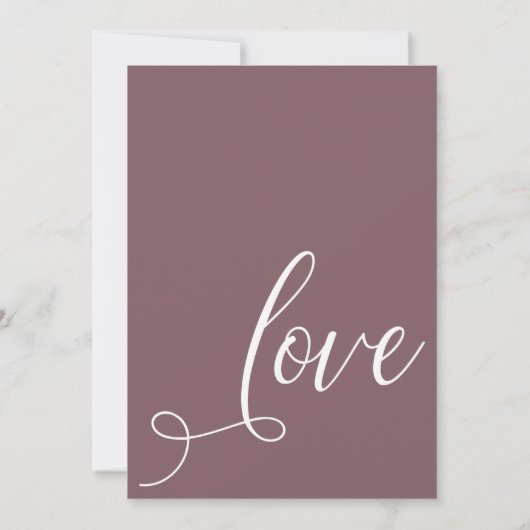 Feiern wir Elegant Dark Mauve Empfang-Only Einladung (Rückseite)