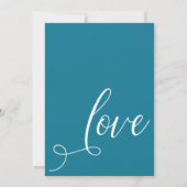 Feiern wir Elegant Mosaic Blue Empfang-Only Einladung (Rückseite)