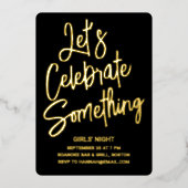 Feiern wir etwas in Foil Folieneinladung (Vorderseite)