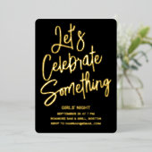 Feiern wir etwas in Foil Folieneinladung (Stehend vorne)