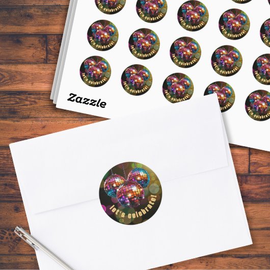 Feiern wir farbenfroh runder aufkleber