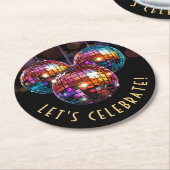 Feiern wir farbenfroh runder pappuntersetzer (Angewinkelt)