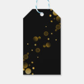 Feiern wir Gold Bokeh Gradient Black Birthday Geschenkanhänger (Rückseite)