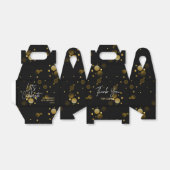 Feiern wir Gold Bokeh Gradient Black Birthday Geschenkschachtel (Ungefaltet)