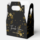 Feiern wir Gold Bokeh Gradient Black Birthday Geschenkschachtel (Geöffnet)